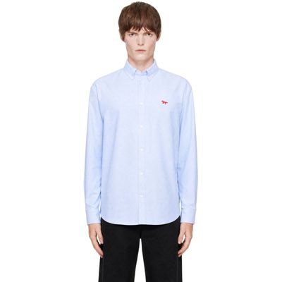 Maison Kitsuné Maison Kitsuné Blue Profile Fox Casual Shirt