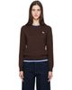 Maison Kitsuné Maison Kitsuné Brown Baby Fox Merino Regular Sweater - 1