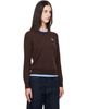 Maison Kitsuné Maison Kitsuné Brown Baby Fox Merino Regular Sweater - 2