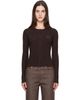 Maison Kitsuné Maison Kitsuné Brown Baby Fox Ribbed Cardigan - 1