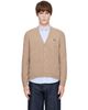 Maison Kitsuné Maison Kitsuné Brown Fox Head Lambswool Comfort Cardigan - 1