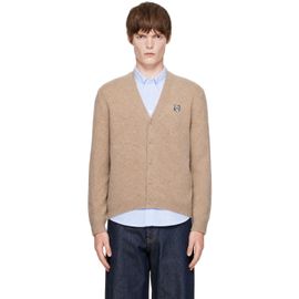 Maison Kitsuné Maison Kitsuné Brown Fox Head Lambswool Comfort Cardigan