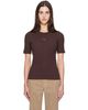 Maison Kitsuné Maison Kitsuné Brown Ribbed Baby Fox Fitted T-shirt - 1