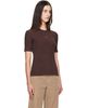 Maison Kitsuné Maison Kitsuné Brown Ribbed Baby Fox Fitted T-shirt - 2