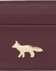 Maison Kitsuné Maison Kitsuné Burgundy Edie Card Holder - 1