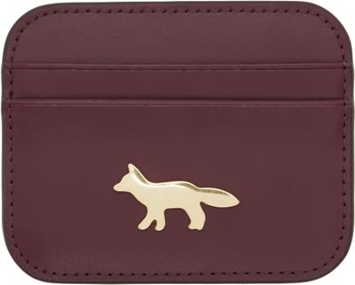 Maison Kitsuné Maison Kitsuné Burgundy Edie Card Holder