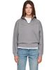 Maison Kitsuné Maison Kitsuné Gray Baby Fox Half Zipped Sweatshirt - 1