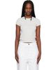 Maison Kitsuné Maison Kitsuné Gray Contrasted Rib Fitted T-shirt - 1