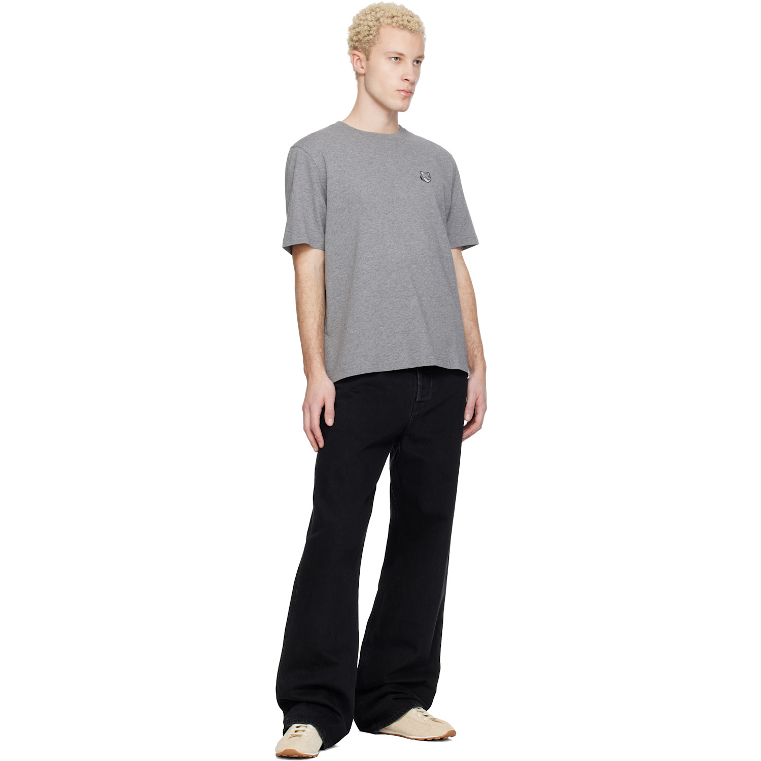Maison Kitsuné - Gray Fox Head Comfort T-shirt