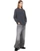 Maison Kitsuné Maison Kitsuné Gray Fox Head Faded Comfort Long Sleeve T-shirt - 4