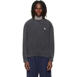Maison Kitsuné Maison Kitsuné Gray Fox Head Faded Comfort Sweatshirt