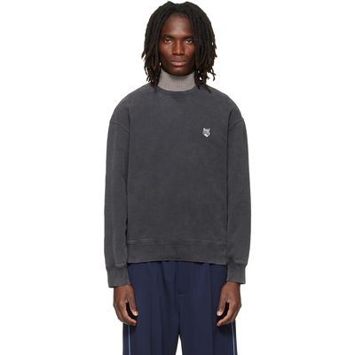 Maison Kitsuné Maison Kitsuné Gray Fox Head Faded Comfort Sweatshirt