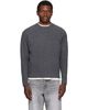 Maison Kitsuné Maison Kitsuné Gray Fox Head Wool Ribbed Sweater - 1