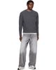 Maison Kitsuné Maison Kitsuné Gray Fox Head Wool Ribbed Sweater - 4