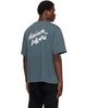 Maison Kitsuné Maison Kitsuné Gray Handwriting Faded Oversize T-shirt - 3