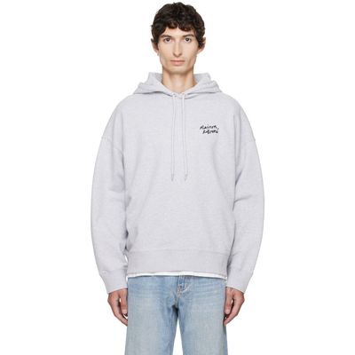 Maison Kitsuné Maison Kitsuné Gray Handwriting Oversized Hoodie