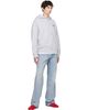 Maison Kitsuné Maison Kitsuné Gray Handwriting Oversized Hoodie - 4