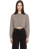 Maison Kitsuné Maison Kitsuné Gray 'Maison Kitsune Paris' Faded Cropped Sweatshirt - 1
