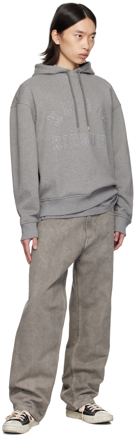 Maison Kitsuné - Gray Varsity Hoodie