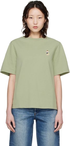 Maison Kitsuné Maison Kitsuné Green Dressed Fox Comfort T-shirt