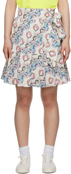 Maison Kitsuné Maison Kitsuné Multicolor Hotel Olympia Edition Dancing Girls Miniskirt