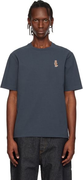 Maison Kitsuné Maison Kitsuné Navy Dressed Fox Comfort T-shirt