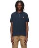 Maison Kitsuné Maison Kitsuné Navy Fox Head Regular Polo - 1