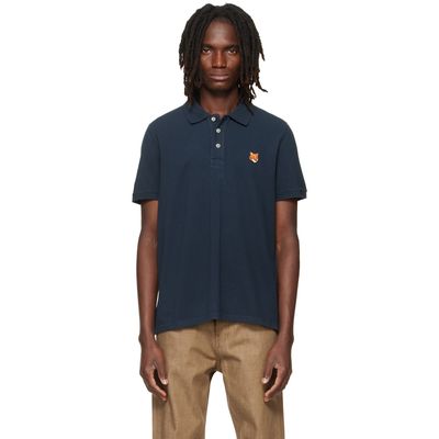Maison Kitsuné Maison Kitsuné Navy Fox Head Regular Polo