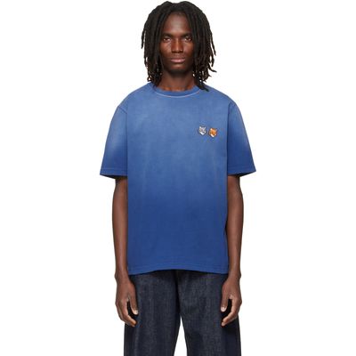 Maison Kitsuné Maison Kitsuné Navy Fox Head Regular T-shirt