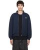 Maison Kitsuné Maison Kitsuné Navy Fox Head Zipped Comfort Sweatshirt - 1