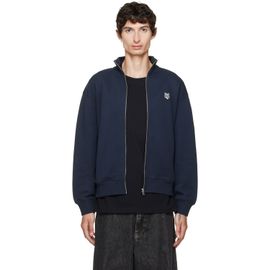 Maison Kitsuné Maison Kitsuné Navy Fox Head Zipped Comfort Sweatshirt