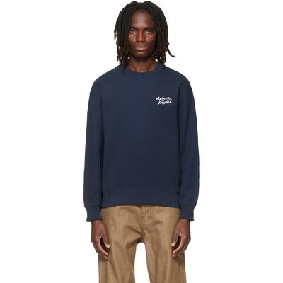 Maison Kitsuné Maison Kitsuné Navy Handwriting Comfort Sweatshirt