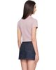 Maison Kitsuné Maison Kitsuné Pink Baby Fox Faded Cropped Polo - 3