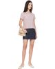 Maison Kitsuné Maison Kitsuné Pink Baby Fox Faded Cropped Polo - 4