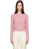 Maison Kitsuné Maison Kitsuné Pink Baby Fox Lambswool Fitted Cardigan - 1