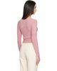 Maison Kitsuné Maison Kitsuné Pink Baby Fox Lambswool Fitted Cardigan - 3