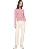 Maison Kitsuné Maison Kitsuné Pink Baby Fox Lambswool Fitted Cardigan - 4