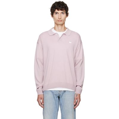 Maison Kitsuné Maison Kitsuné Purple Profile Fox Comfort Polo