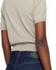 Maison Kitsuné Maison Kitsuné Taupe Baby Fox Fine Merino Short Sleeve Cardigan - 3