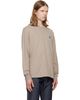 Maison Kitsuné Maison Kitsuné Taupe Fox Head Comfort Long Sleeve T-shirt - 2