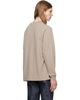 Maison Kitsuné Maison Kitsuné Taupe Fox Head Comfort Long Sleeve T-shirt - 3