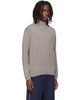 Maison Kitsuné Maison Kitsuné Taupe Profile Fox Comfort Mock Neck Sweater - 2