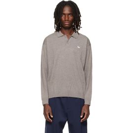 Maison Kitsuné Maison Kitsuné Taupe Profile Fox Comfort Polo