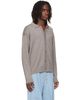 Maison Kitsuné Maison Kitsuné Taupe Profile Fox Comfort Polo Cardigan - 2