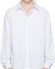 Maison Kitsuné Maison Kitsuné White & Blue Striped Casual Shirt - 1