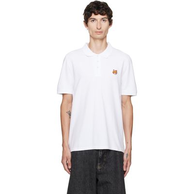 Maison Kitsuné Maison Kitsuné White Fox Head Regular Polo