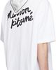 Maison Kitsuné Maison Kitsuné White 'Maison Kitsuné' Handwriting Oversize T-shirt - 3