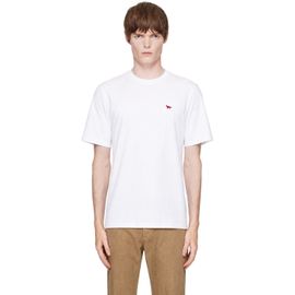 Maison Kitsuné Maison Kitsuné White Red Profile Fox Comfort T-shirt
