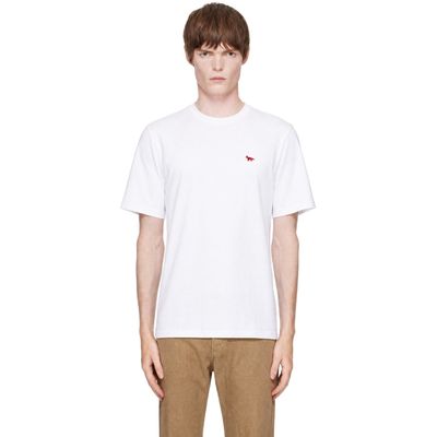 Maison Kitsuné Maison Kitsuné White Red Profile Fox Comfort T-shirt