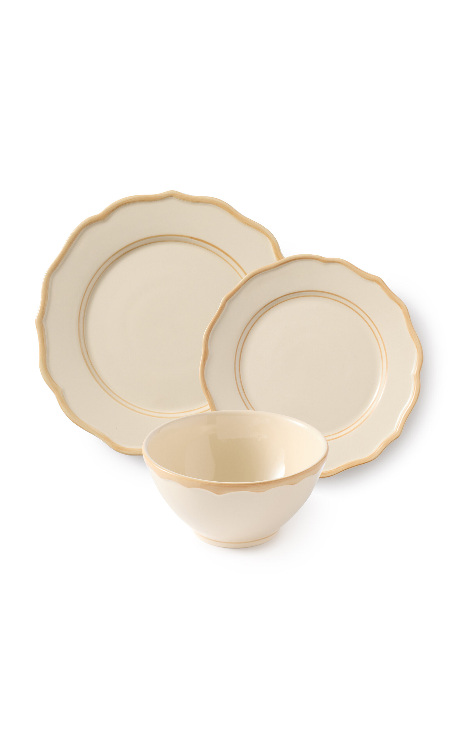 Maison Madison Maison Madison Colette SetOfTwelve Plate And Bowl Set OffWhite